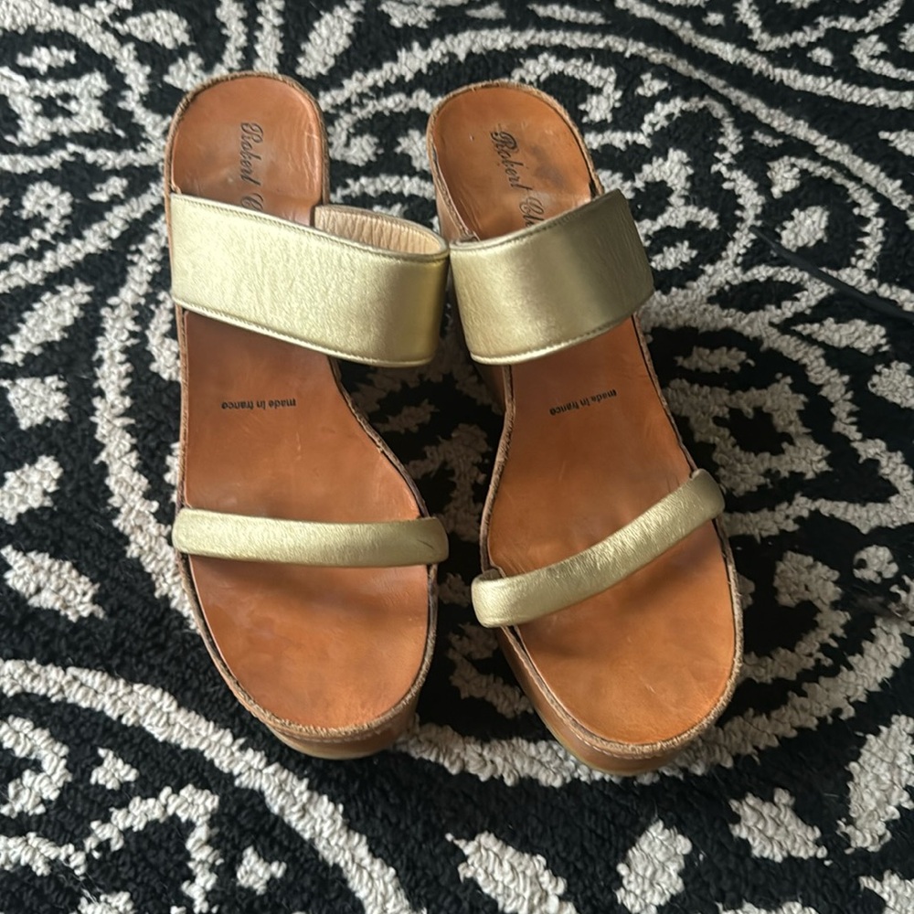 Robert clergerie  gold sandals
